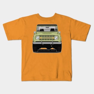 Vintage 1977 Bronco Green Kids T-Shirt